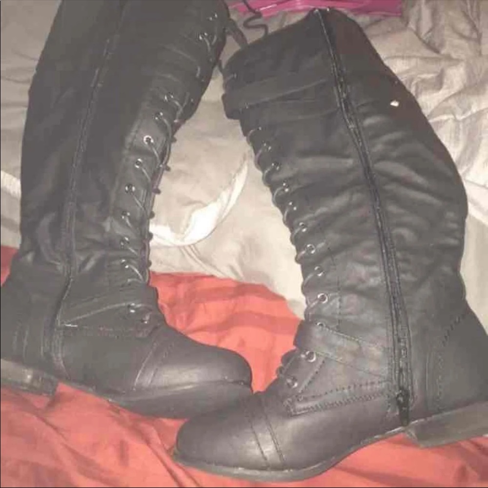 Rue 21 Lace Up Knee High Boots